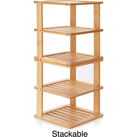 Bamboo Corner Shelf - 3 Tier 10 x 10" & 11.5 "- Pantry Organization and Storage - Picture 6 of 6